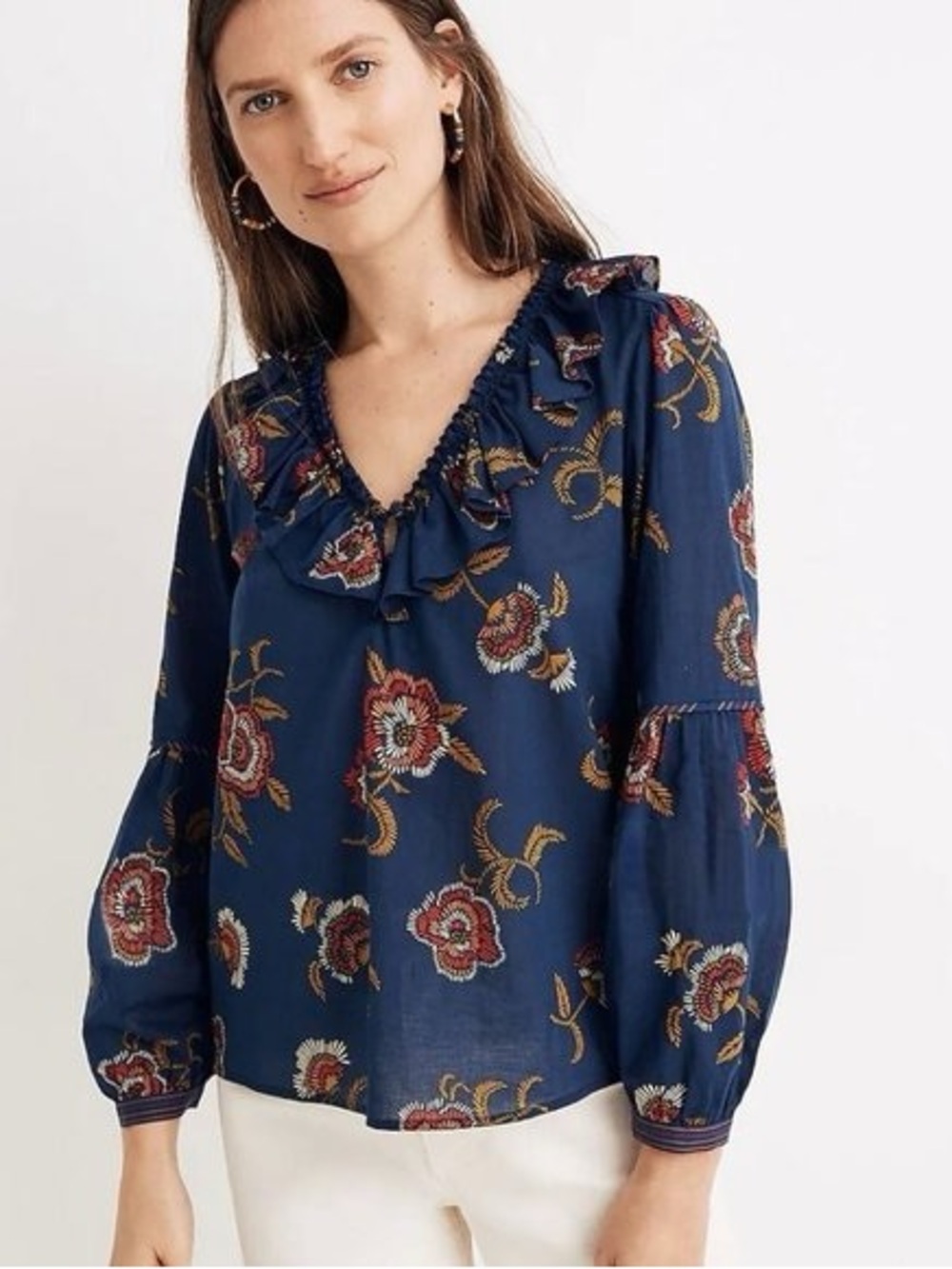 Madewell x Warm Ruffle-Collar Blouse size XXS